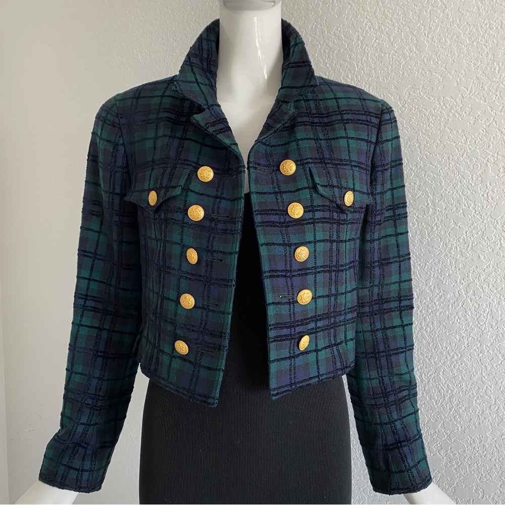 Carlisle navy check double breasted Jacket - Picture 10 of 12
